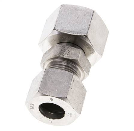 16S & 20S Stainless Steel Straight Cutting Fitting with Swivel 400 bar ISO 8434-1