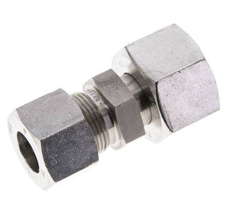 16S & 20S Stainless Steel Straight Cutting Fitting with Swivel 400 bar ISO 8434-1