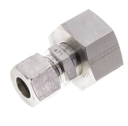 16S & 25S Stainless Steel Straight Cutting Fitting with Swivel 400 bar ISO 8434-1