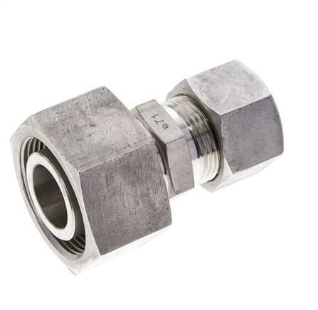 20S & 30S Stainless Steel Straight Cutting Fitting with Swivel 400 bar ISO 8434-1