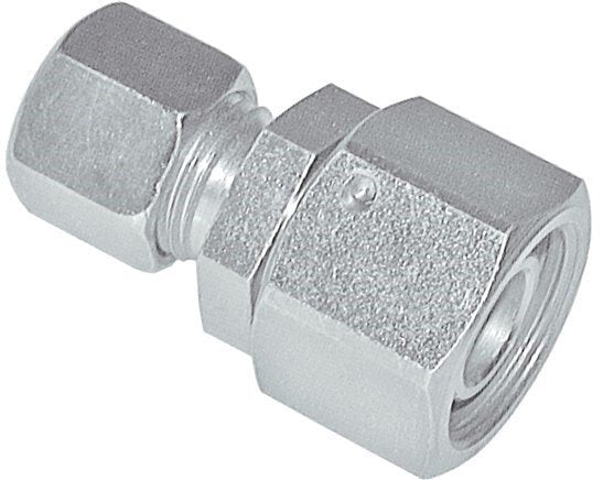 12S & 16S Zink plated Steel Straight Cutting Fitting with Swivel 400 bar NBR O-ring Sealing Cone ISO 8434-1