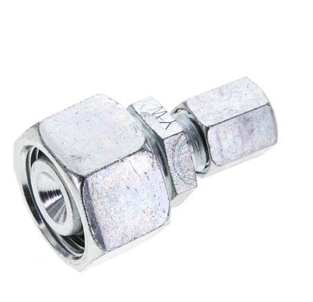 6L & 15L Zink plated Steel Straight Cutting Fitting with Swivel 315 bar NBR O-ring Sealing Cone ISO 8434-1