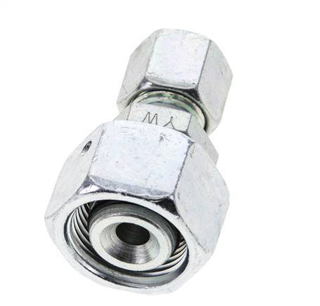 8L & 15L Zink plated Steel Straight Cutting Fitting with Swivel 315 bar NBR O-ring Sealing Cone ISO 8434-1