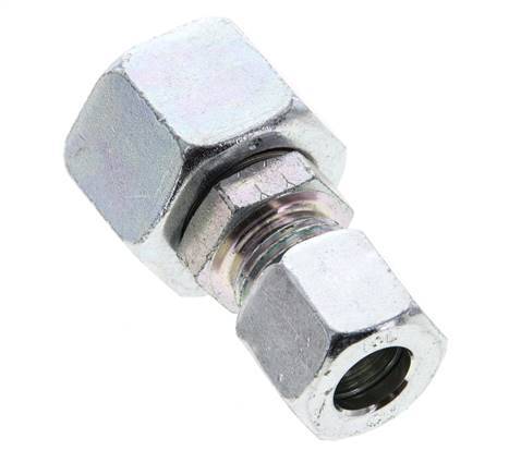 10L & 15L Zink plated Steel Straight Cutting Fitting with Swivel 315 bar NBR O-ring Sealing Cone ISO 8434-1