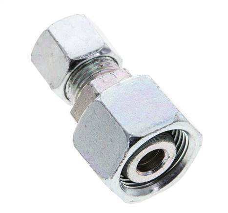 10L & 15L Zink plated Steel Straight Cutting Fitting with Swivel 315 bar NBR O-ring Sealing Cone ISO 8434-1