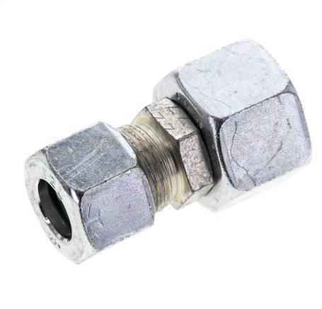 12L & 15L Zink plated Steel Straight Cutting Fitting with Swivel 315 bar NBR O-ring Sealing Cone ISO 8434-1