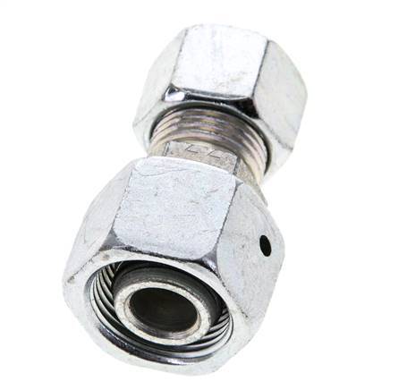 12L & 15L Zink plated Steel Straight Cutting Fitting with Swivel 315 bar NBR O-ring Sealing Cone ISO 8434-1