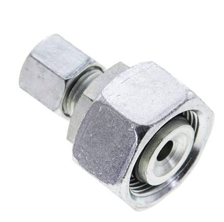 8L & 18L Zink plated Steel Straight Cutting Fitting with Swivel 315 bar NBR O-ring Sealing Cone ISO 8434-1