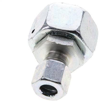10L & 22L Zink plated Steel Straight Cutting Fitting with Swivel 160 bar NBR O-ring Sealing Cone ISO 8434-1