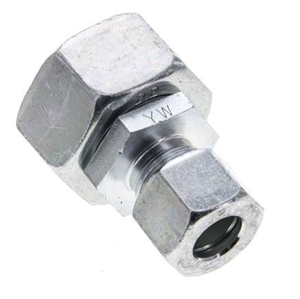 12L & 22L Zink plated Steel Straight Cutting Fitting with Swivel 160 bar NBR O-ring Sealing Cone ISO 8434-1