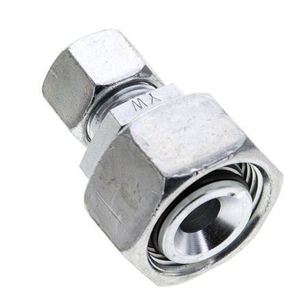 12L & 22L Zink plated Steel Straight Cutting Fitting with Swivel 160 bar NBR O-ring Sealing Cone ISO 8434-1