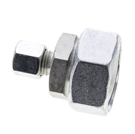 8L & 28L Zink plated Steel Straight Cutting Fitting with Swivel 160 bar NBR O-ring Sealing Cone ISO 8434-1