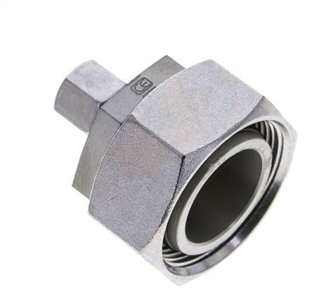 8L & 35L Zink plated Steel Straight Cutting Fitting with Swivel 160 bar NBR O-ring Sealing Cone ISO 8434-1