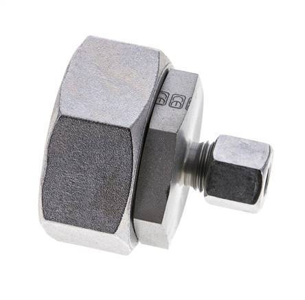 8L & 35L Zink plated Steel Straight Cutting Fitting with Swivel 160 bar NBR O-ring Sealing Cone ISO 8434-1