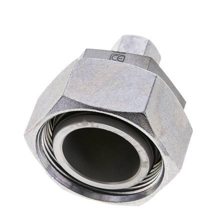 8L & 35L Zink plated Steel Straight Cutting Fitting with Swivel 160 bar NBR O-ring Sealing Cone ISO 8434-1