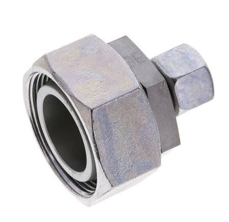 12L & 35L Zink plated Steel Straight Cutting Fitting with Swivel 160 bar NBR O-ring Sealing Cone ISO 8434-1