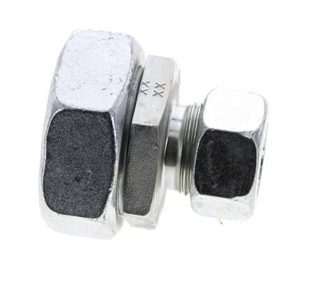 22L & 42L Zink plated Steel Straight Cutting Fitting with Swivel 160 bar NBR O-ring Sealing Cone ISO 8434-1