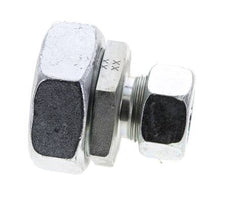 22L & 42L Zink plated Steel Straight Cutting Fitting with Swivel 160 bar NBR O-ring Sealing Cone ISO 8434-1