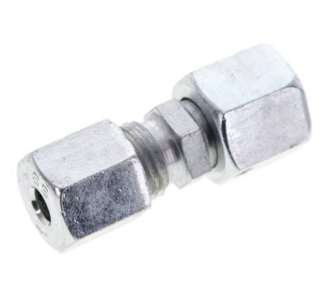 6S & 8S Zink plated Steel Straight Cutting Fitting with Swivel 630 bar NBR O-ring Sealing Cone ISO 8434-1