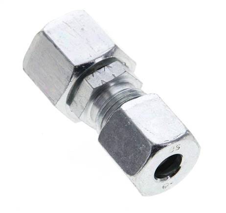 8S & 10S Zink plated Steel Straight Cutting Fitting with Swivel 630 bar NBR O-ring Sealing Cone ISO 8434-1