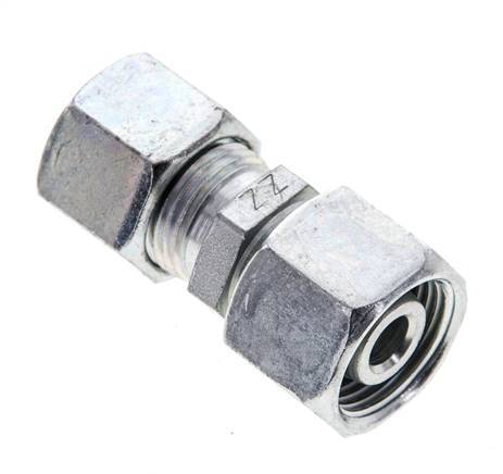 10S & 12S Zink plated Steel Straight Cutting Fitting with Swivel 630 bar NBR O-ring Sealing Cone ISO 8434-1