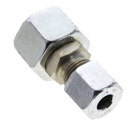 8S & 14S Zink plated Steel Straight Cutting Fitting with Swivel 630 bar NBR O-ring Sealing Cone ISO 8434-1