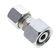 10S & 14S Zink plated Steel Straight Cutting Fitting with Swivel 630 bar NBR O-ring Sealing Cone ISO 8434-1