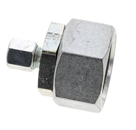 6S & 30S Zink plated Steel Straight Cutting Fitting with Swivel 400 bar NBR O-ring Sealing Cone ISO 8434-1