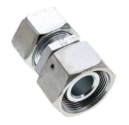 25S & 30S Zink plated Steel Straight Cutting Fitting with Swivel 400 bar NBR O-ring Sealing Cone ISO 8434-1