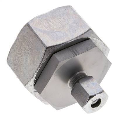 8S & 38S Zink plated Steel Straight Cutting Fitting with Swivel 315 bar NBR O-ring Sealing Cone ISO 8434-1