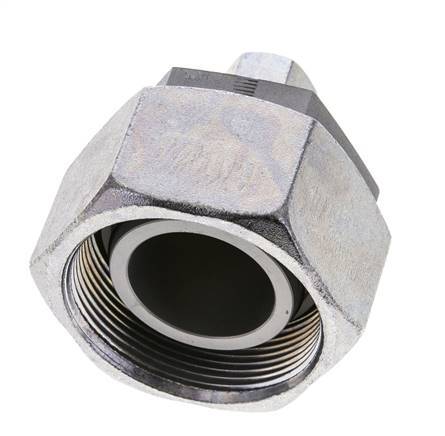 8S & 38S Zink plated Steel Straight Cutting Fitting with Swivel 315 bar NBR O-ring Sealing Cone ISO 8434-1