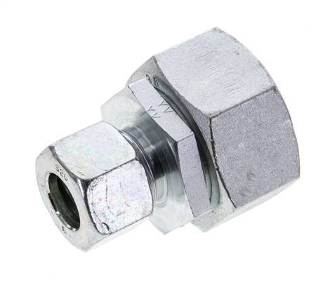 20S & 38S Zink plated Steel Straight Cutting Fitting with Swivel 315 bar NBR O-ring Sealing Cone ISO 8434-1