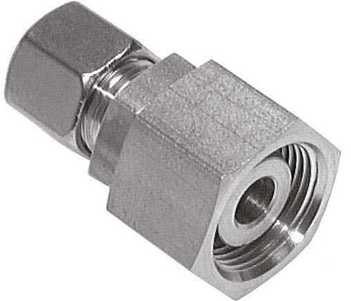 6L & 10L Stainless Steel Straight Compression Fitting with Swivel 315 bar FKM O-ring Sealing Cone ISO 8434-1