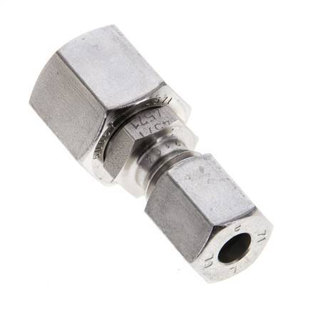 6L & 10L Stainless Steel Straight Cutting Fitting with Swivel 315 bar FKM O-ring Sealing Cone ISO 8434-1