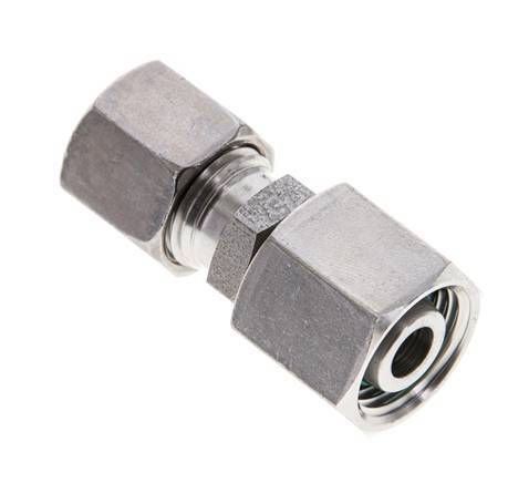 8L & 10L Stainless Steel Straight Cutting Fitting with Swivel 315 bar FKM O-ring Sealing Cone ISO 8434-1