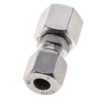 8L & 10L Stainless Steel Straight Cutting Fitting with Swivel 315 bar FKM O-ring Sealing Cone ISO 8434-1
