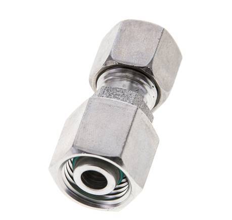 8L & 10L Stainless Steel Straight Cutting Fitting with Swivel 315 bar FKM O-ring Sealing Cone ISO 8434-1