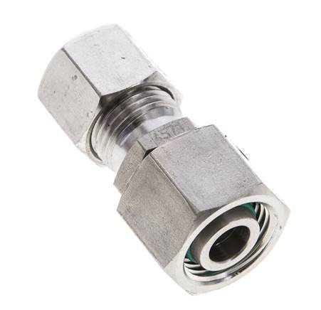 10L & 12L Stainless Steel Straight Cutting Fitting with Swivel 315 bar FKM O-ring Sealing Cone ISO 8434-1
