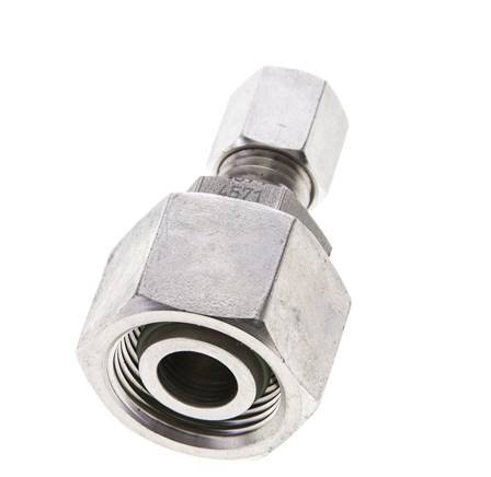 6L & 15L Stainless Steel Straight Cutting Fitting with Swivel 315 bar FKM O-ring Sealing Cone ISO 8434-1