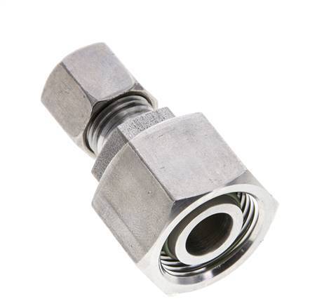 8L & 15L Stainless Steel Straight Cutting Fitting with Swivel 315 bar FKM O-ring Sealing Cone ISO 8434-1