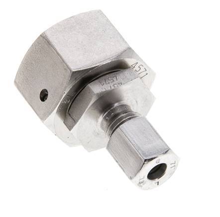 6L & 18L Stainless Steel Straight Cutting Fitting with Swivel 315 bar FKM O-ring Sealing Cone ISO 8434-1