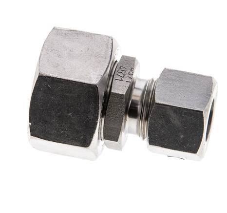 12L & 18L Stainless Steel Straight Cutting Fitting with Swivel 315 bar FKM O-ring Sealing Cone ISO 8434-1