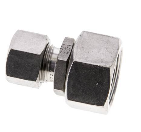 12L & 18L Stainless Steel Straight Cutting Fitting with Swivel 315 bar FKM O-ring Sealing Cone ISO 8434-1