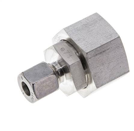 8L & 22L Stainless Steel Straight Cutting Fitting with Swivel 160 bar FKM O-ring Sealing Cone ISO 8434-1