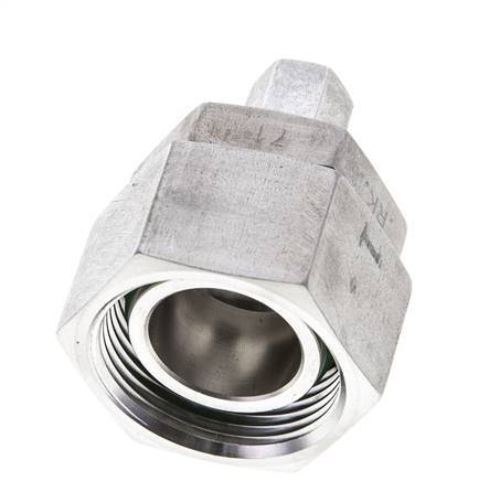 6L & 28L Stainless Steel Straight Cutting Fitting with Swivel 160 bar FKM O-ring Sealing Cone ISO 8434-1