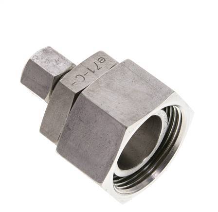 8L & 28L Stainless Steel Straight Cutting Fitting with Swivel 160 bar FKM O-ring Sealing Cone ISO 8434-1