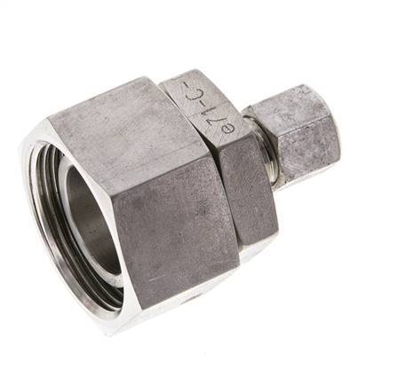 8L & 28L Stainless Steel Straight Cutting Fitting with Swivel 160 bar FKM O-ring Sealing Cone ISO 8434-1