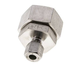 8L & 28L Stainless Steel Straight Cutting Fitting with Swivel 160 bar FKM O-ring Sealing Cone ISO 8434-1