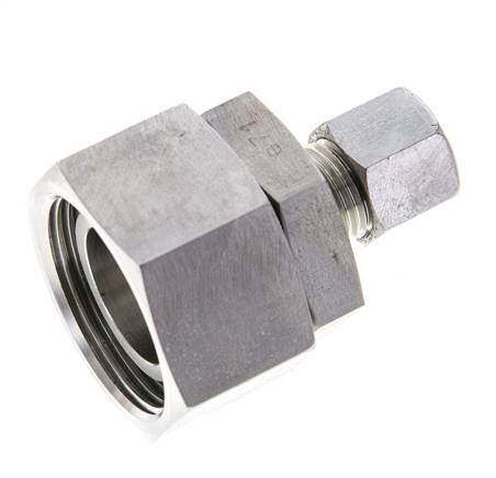 10L & 28L Stainless Steel Straight Cutting Fitting with Swivel 160 bar FKM O-ring Sealing Cone ISO 8434-1