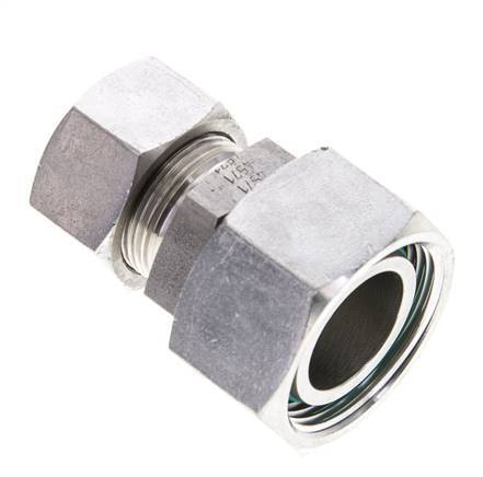 18L & 28L Stainless Steel Straight Cutting Fitting with Swivel 160 bar FKM O-ring Sealing Cone ISO 8434-1